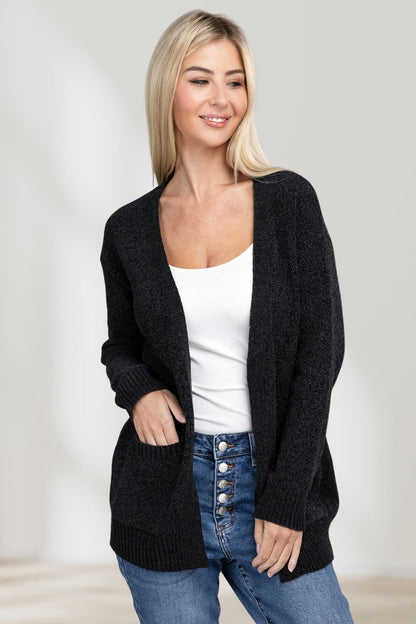 Bekväm Öppen Framsvett Sweater Cardigan för Alla Tillfällen