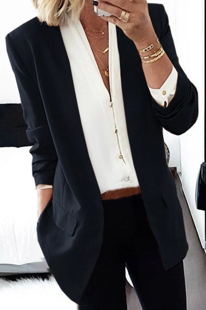 Blazer elegante con cuello de muesca