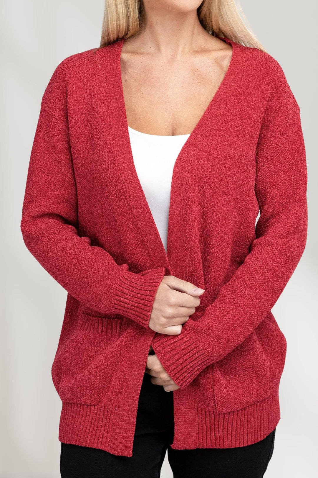 Bekväm Öppen Framsvett Sweater Cardigan för Alla Tillfällen