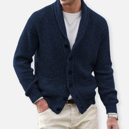 Bekväm långärmad stickad cardigan