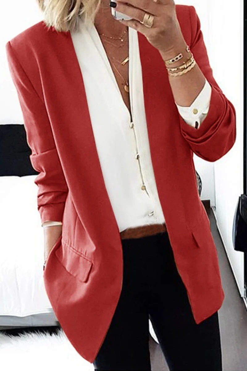 Blazer elegante con cuello de muesca