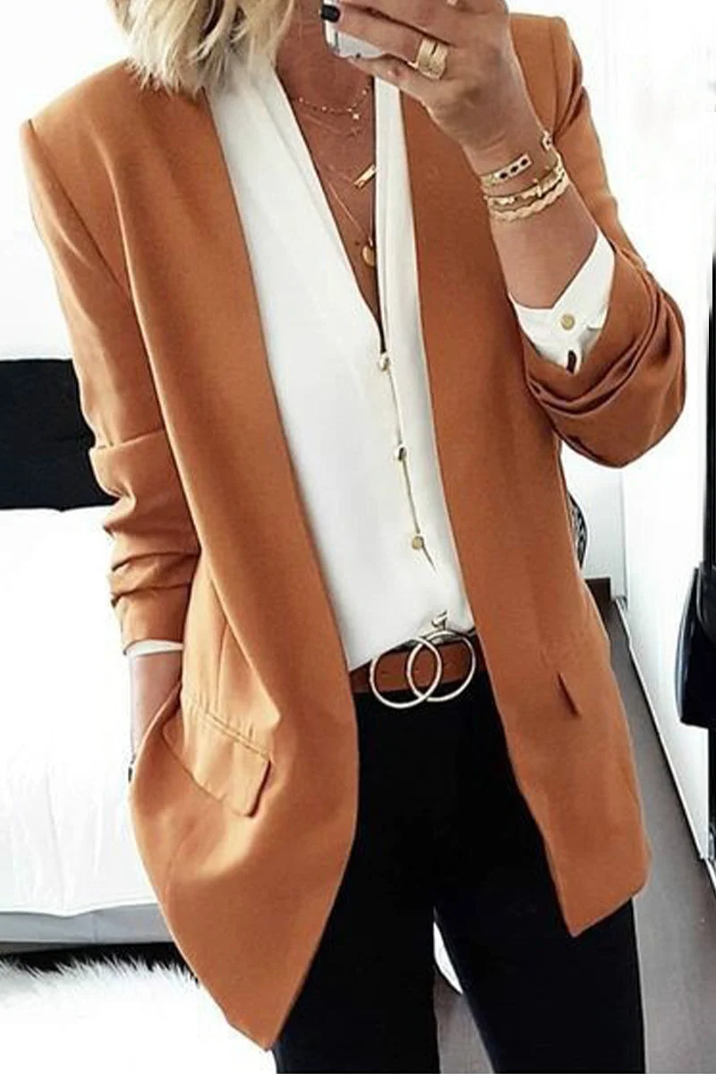 Blazer elegante con cuello de muesca