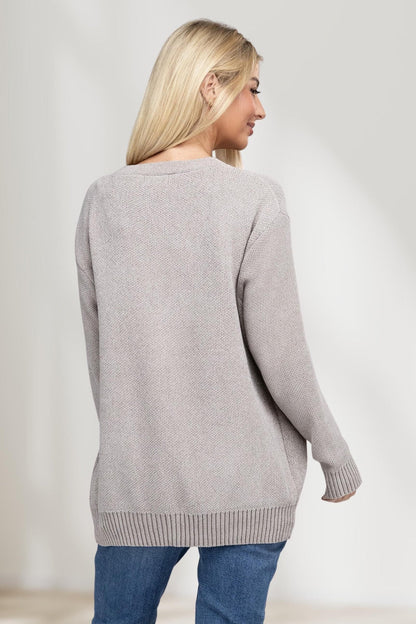 Bekväm Öppen Framsvett Sweater Cardigan för Alla Tillfällen