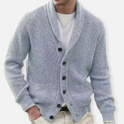 Bekväm långärmad stickad cardigan