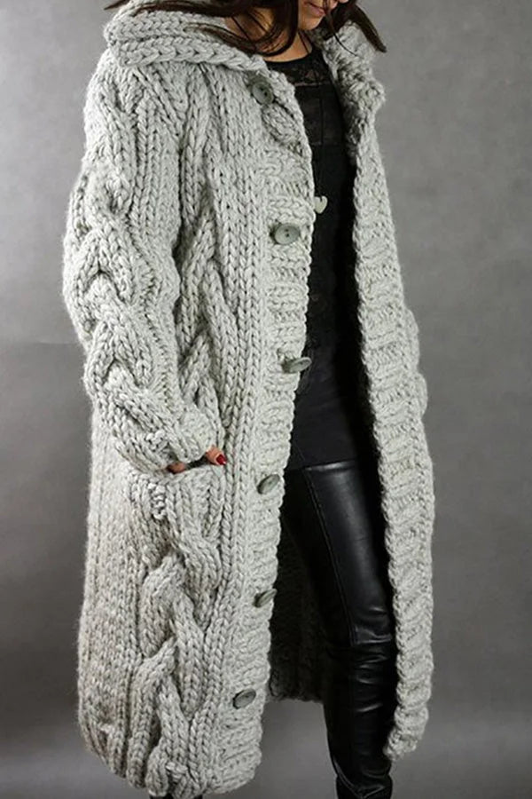 Long Chunky Knit Cardigan for Cozy Evenings