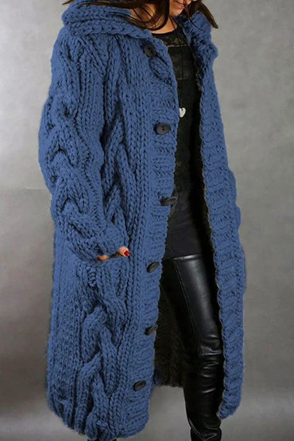 Long Chunky Knit Cardigan for Cozy Evenings